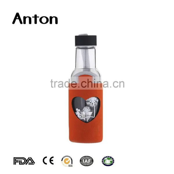 Glass Material Water Bottles Hot Sale Promotional Tea Water Bottle Unbreakable Glass Water photo-3