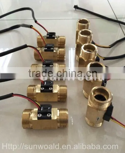 DN20 G3/4" Rate 1.5~50L/min Hall Water Brass Flow Sensor Meter photo-6