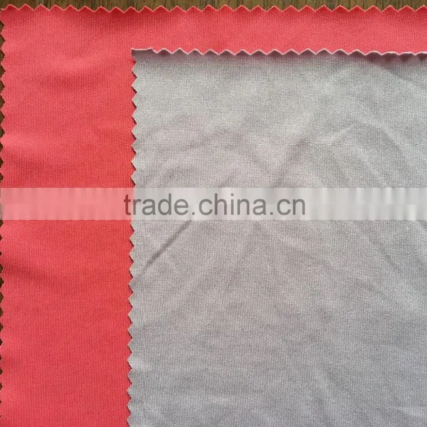 Supply Many Bright Colors of DTY Polyester Spandex Jersey Fabric for T-shirt and Swim Wear photo-3