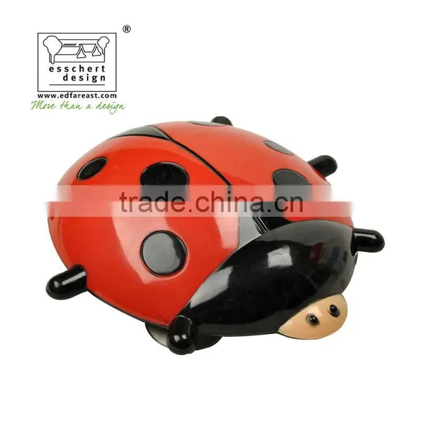 Designed Hand Painted Ladybug Shape Plastic Window Thermometer photo-5