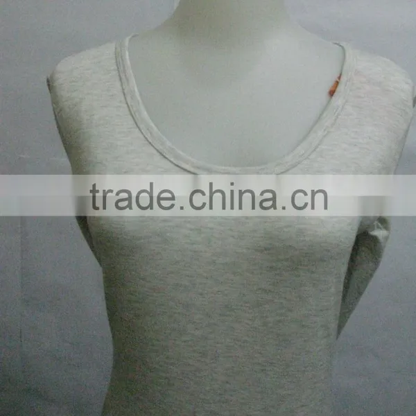 Long Sleeves Customized Thermal Keep Warm Plain Blank Tshirt photo-3