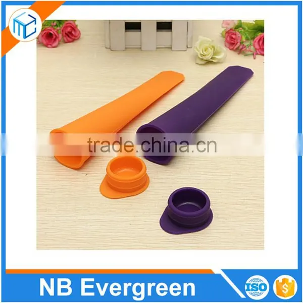 Flexible Durable Silicone Popsicle Mold Snack Cup Ice Pop Mold Ice Cream Mold With Attached Lids photo-4