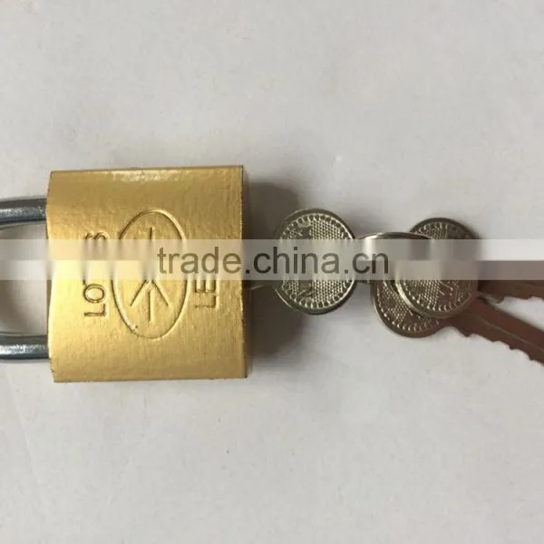 HIGH QUALITY BRASS PLATED STEEL PAD LOCK