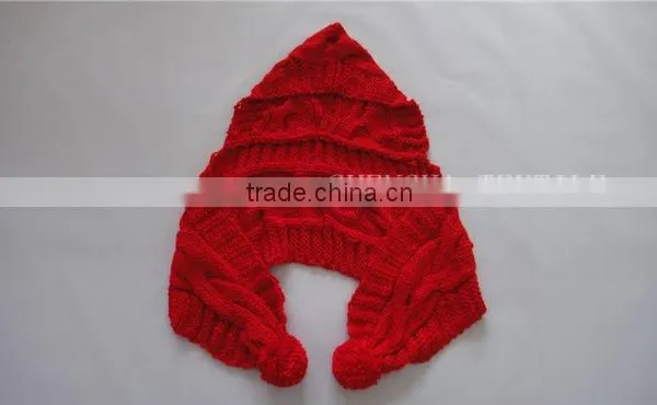 knitted scarf and hat set