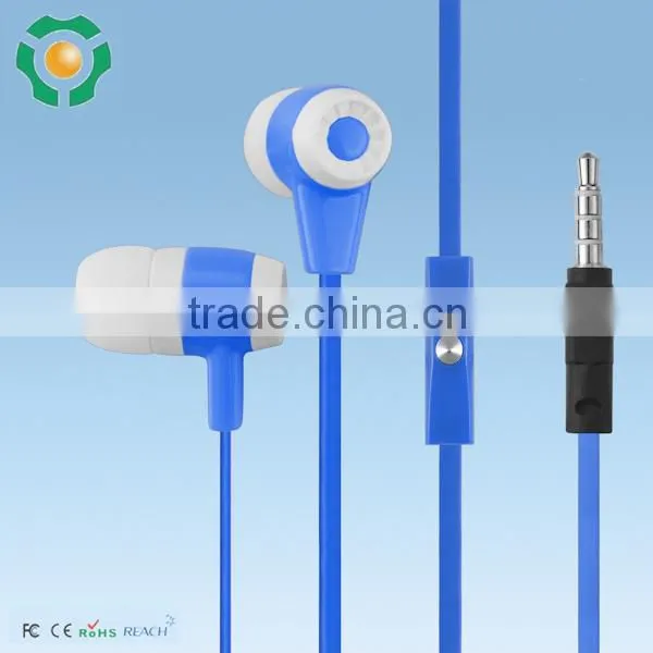 Flat Cable Earphone Manufacturer/supplier/exporter, Stereo Earbuds With Mic for Mobile Phones photo-2