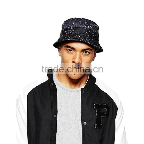 Fashion Accessory Headwear Cotton Twill Black Plain Snow Pattern Digital Printing Man Custom Bucket Hat Bulk Quality Choice photo-4