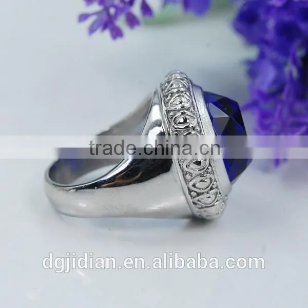 Fashion Custom Finger Ring With Black Stone photo-5