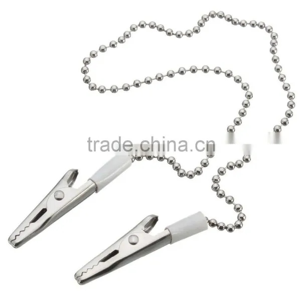 Medical Dental Napkin Holder Dental Lab Bib Crocodile Clip Clamp Flexible Metal Ball Chain photo-5