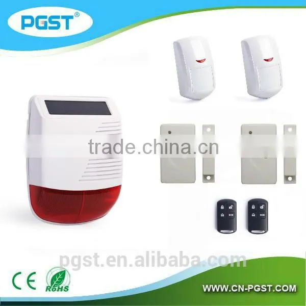 Outdoor Solar Strobe Siren/alarm System With Rechargeable Lithium Battery Water-proof 433/868MHZ