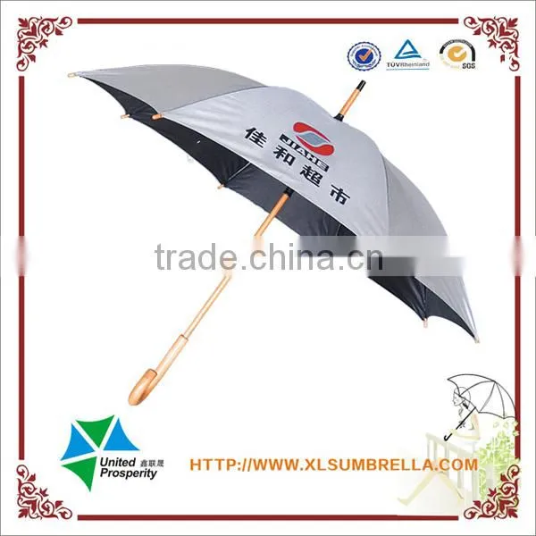 Good Quality Auto Open Wooden Shaft Umbrella photo-3