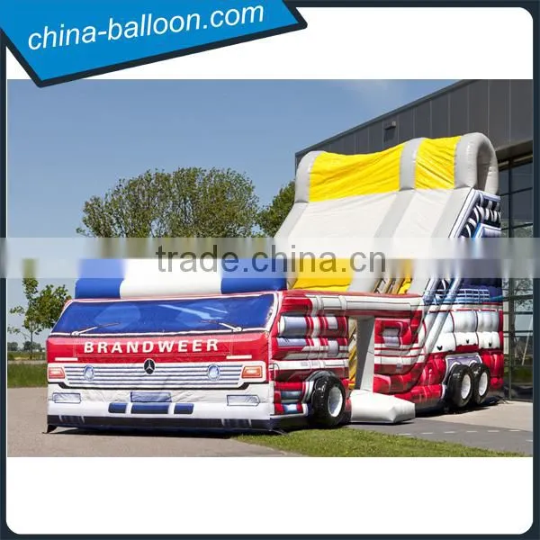 Customized Fire Truck Adult Inflatable Slide photo-2
