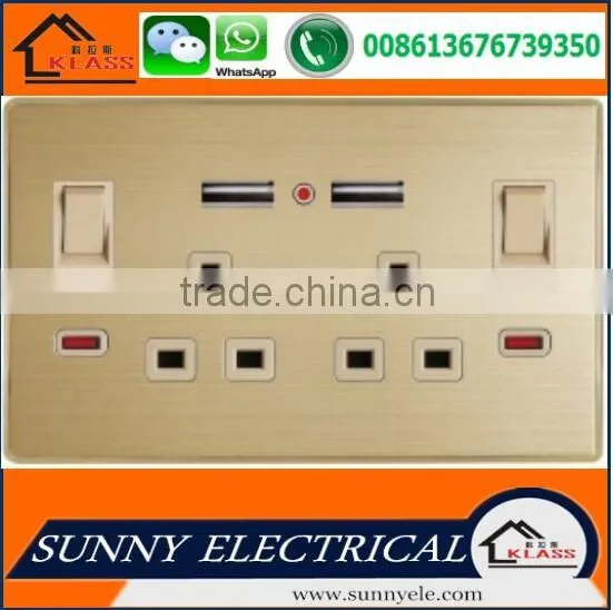 Wall USB Socket/Double USB Soket 2.1A/2.2A/multi Socket With Usb Socket With Switch
