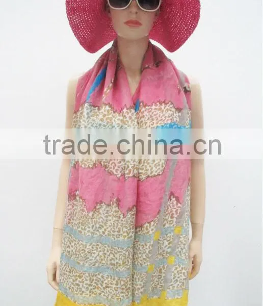 Leopard Pattern Scarf,100% Polyester Scarf,Fashion Accessories