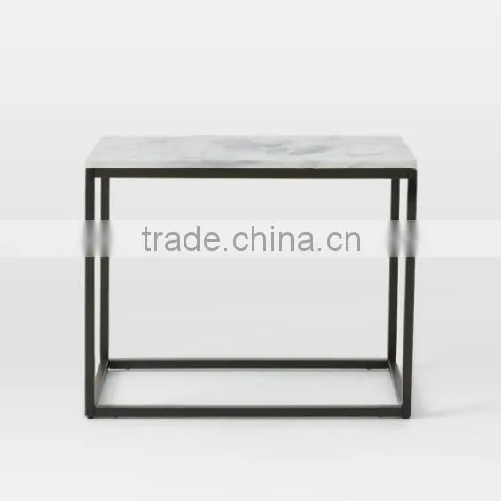 Simple Style Living Room Industrial Lighted End Table With Metal Frame photo-6