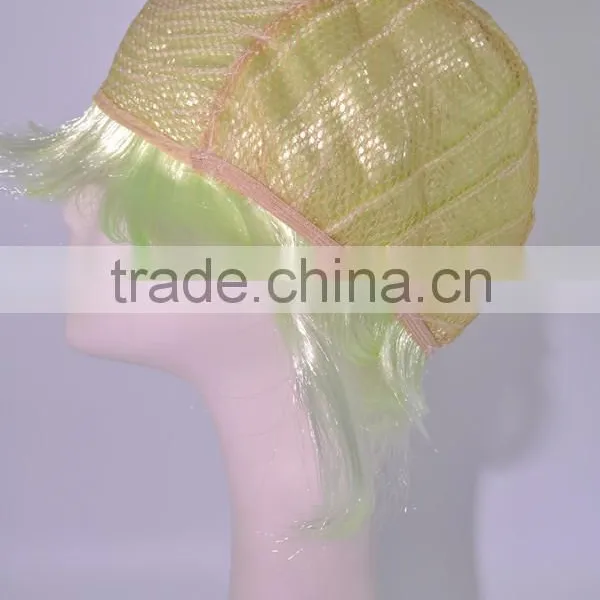 A018 Beauty Pale Green Color Bob Wigs,short Synthetic Cosplay Hair Wig in Stock photo-4