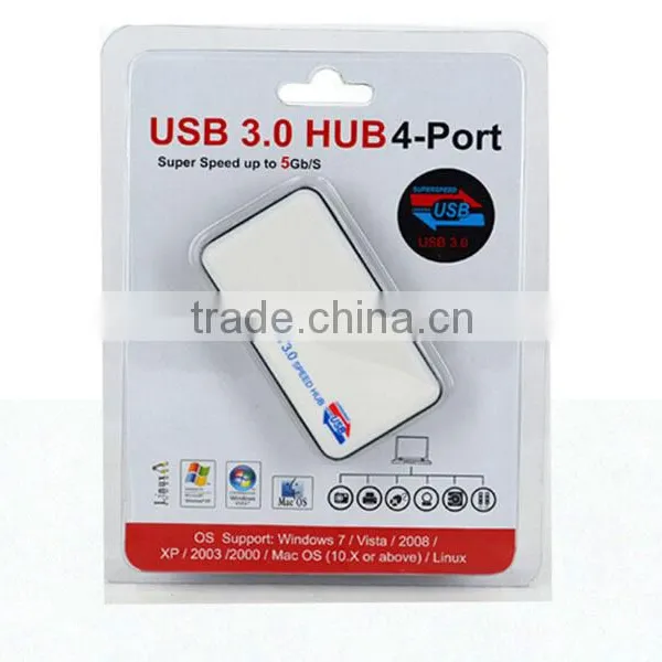 Slim USB 3.0 4-Port 5Gbps Speed Portable Compact Hub Adapter For PC Laptop Mac photo-3