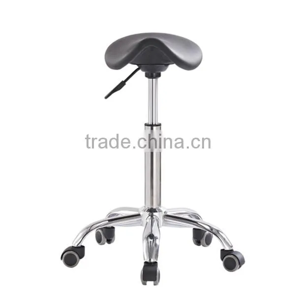 Triumph Boss Caressoft Plus Drafting Stool With Back Cushion / Chrome-finished Adjustable Stool Upholstered photo-5