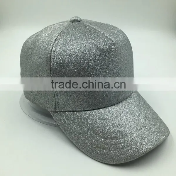 Custom Design Silver PU 5 Panel Baseball Cap photo-2