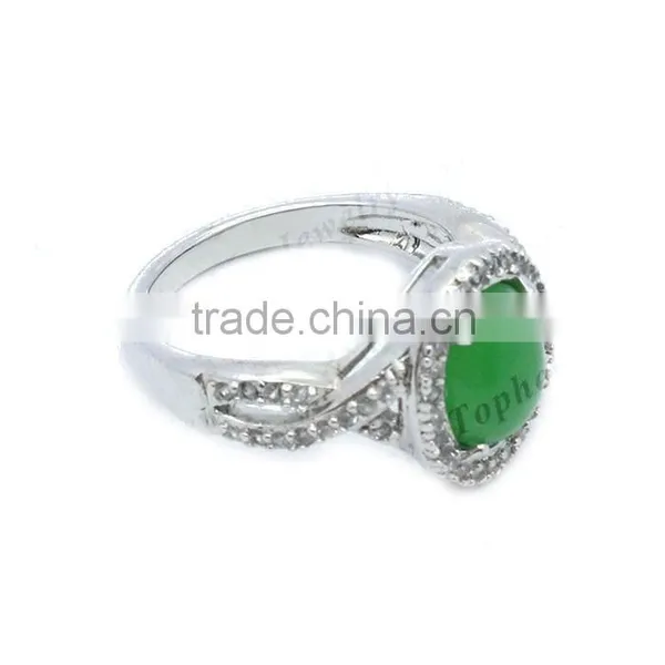 2015 Hot Design Jade Silver Ring Jade Wedding Ring Jade Ring Silver 925 photo-3