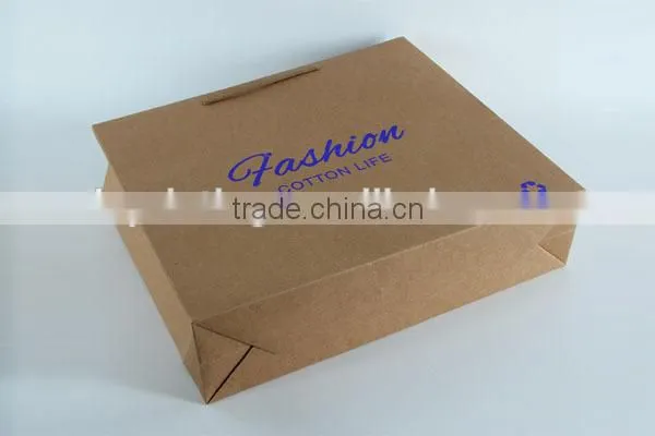 Custom High Quality Brown Kraft Paper Carrier Bags With Free Samples photo-3