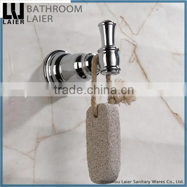 Customized High Quality Zinc Alloy Chrome Finishing Bathroom Sanitary Items Wall Mounted Double Robe Hook photo-2
