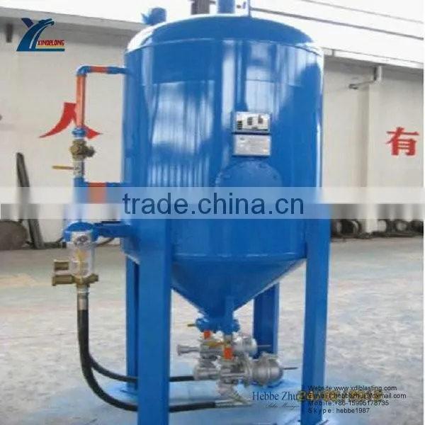 Double Gun Double Pot Continuous Working Sand Blasting Machine