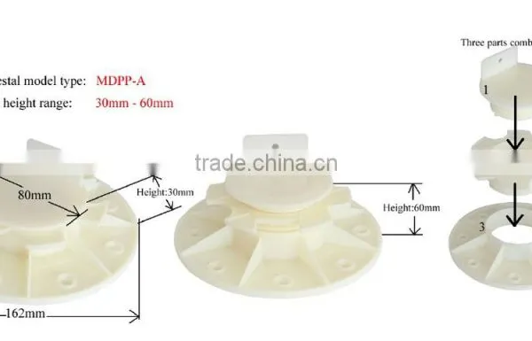 Adjustable Plastic Pedestal Deck Support for Decking/tiles photo-5