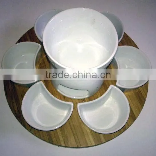 Cutting Board With Ceramic Bowl