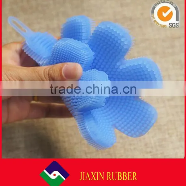 Hot Sale Silicone Dish Brush Colourful Kitchen Brushes Flower Shape Pot Bowl Cleaners photo-6