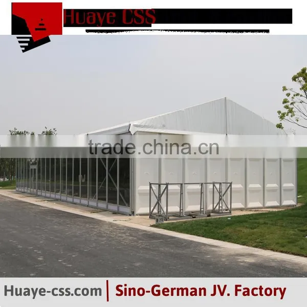 10m x 25m White Marquee Tent With Solid ABS Wall