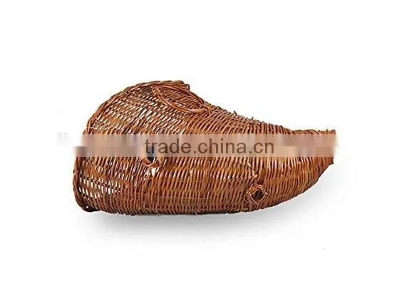 Planter With Basket Beautiful Floral Basket Wicker Rattan Cornucopia Basket photo-2