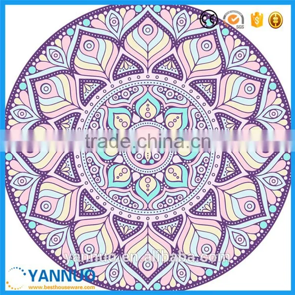 Custom Large Round Donut Beach Towel Printed Cotton Sunscreen Shawl Beach Mat photo-3