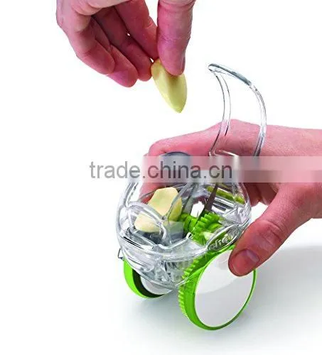 Stainless Steel Wheel Garlic Zoom Garlic Crusher Peeler Mincer Stirrer Presser Slicer photo-2