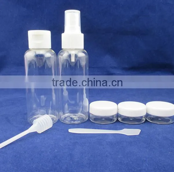 7pcs Plastic Transparent Travel Bottle Set for Women Bottle Container Travel Bottle Kit photo-3