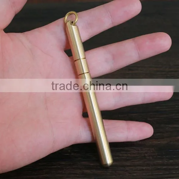 Retro Brass Signature Pen, Portable Hand-Polished Copper Pen Handmade photo-2