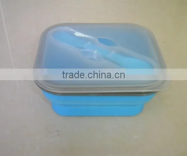 Silicone Collapsible Pocket Bowl for Travel Camping Lunch Box With Lid photo-2