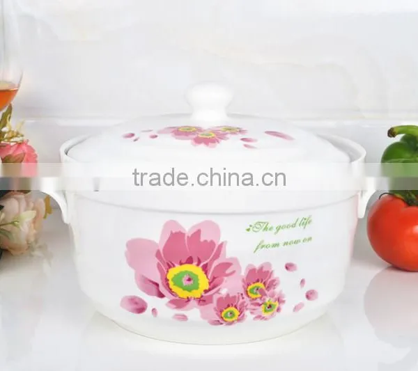 8" Ceramic Microwave Pot With Ceramic Lid photo-3