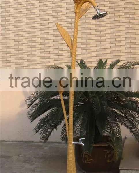 Wicker PE Rattan Outdoor Beach Shower photo-2