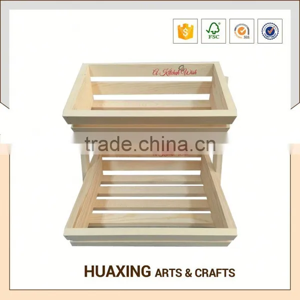 Competitive Price Natural Wood Wooden Fruit Basket photo-2