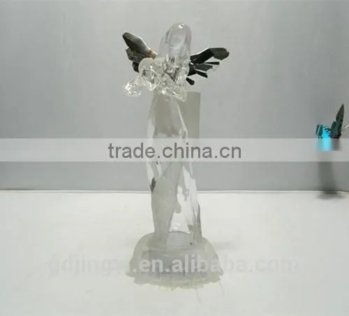 New Fashion Fancy Type Clear Lighted Led Light Christmas Acrylic Angel Holding Heart photo-2