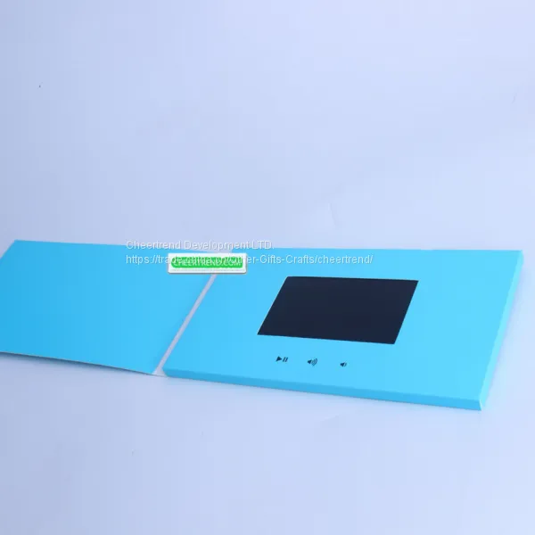 2017 the Latest High Quality Full Blue Color Printing 4.3 Inch Tft Lcd Video Advertising Brochure/video Greeting Card photo-3