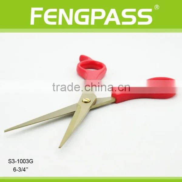 S3-1003G 6-3/4" Inch 2CR13 Stainless Steel Blade With ABS Handle Glod-plating Hair Cutting Salon Scissors photo-4