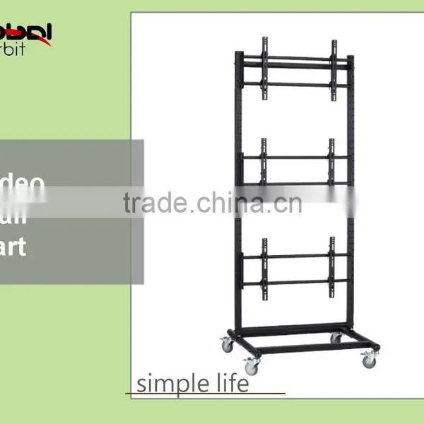 Durable Screen Movable Rotate TV Trolley Stand Mount Monitor Display Stand photo-6