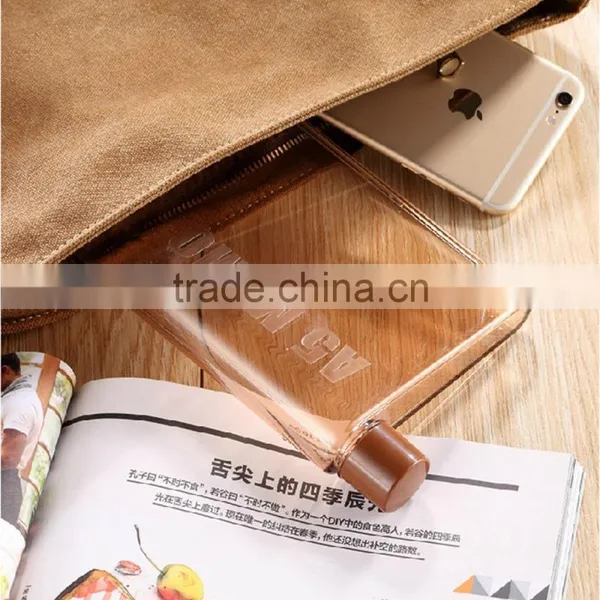 2016 A5 Square Plastic Notebook Bottle Water Sports Bottle Pocket Bottle photo-2