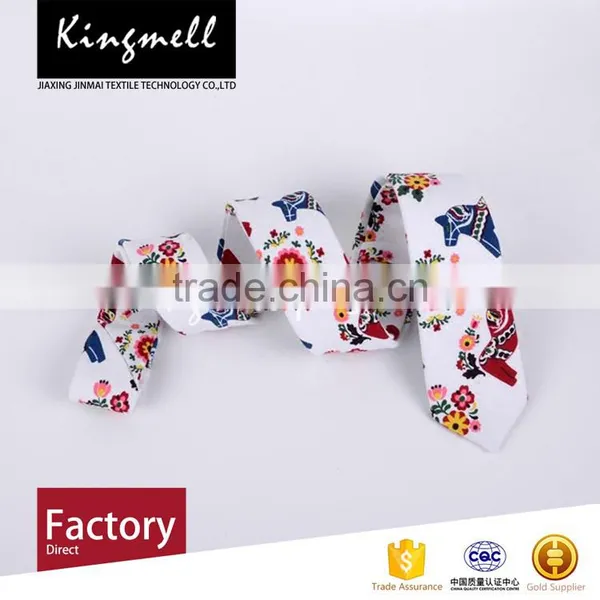 Custom New Fashion Digital Printed Cotton Linen School Tie photo-4