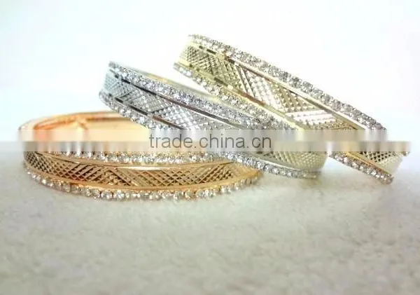 Designer Bangle Sets in Three Tones- Silver,Gold,Copper photo-4