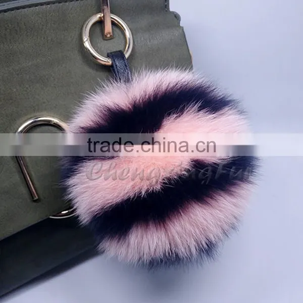 CX-R-55 Best Selling Wholesale Fashion Pendant Cute Fox Fur Ball Bag Charm photo-4