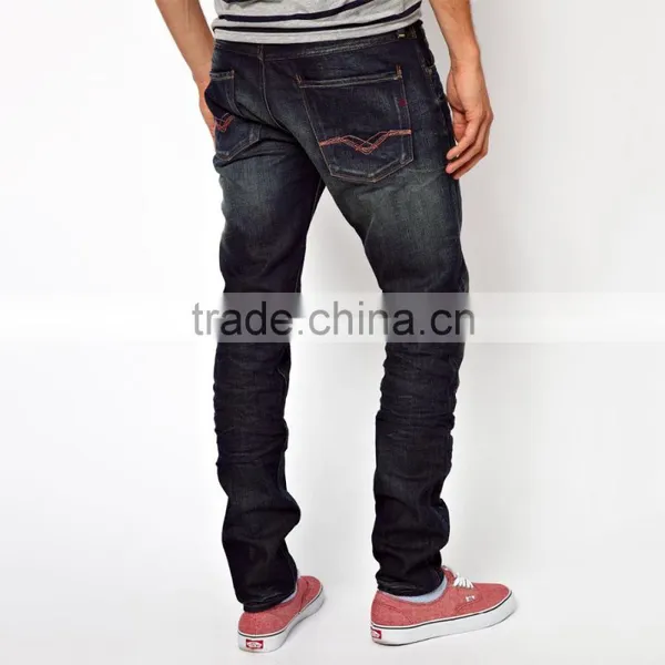 Denim Pocket With Design Jeans Hombre Slim Casual Wear for Men photo-2