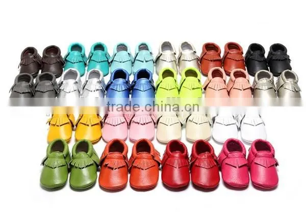 Toddler Infant Newborn Baby Moccasin Shoes Leather Shoes Best Quality photo-4