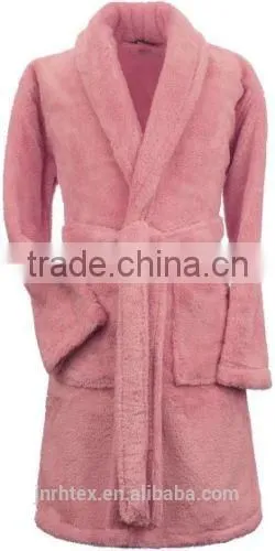 Custom Super Soft Cheap Adults Coral Fleece Bathrobe photo-2